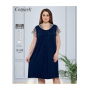 Нічна сорочка Cotpark   2XL,3XL,4XL,5XL темно-синій 13086